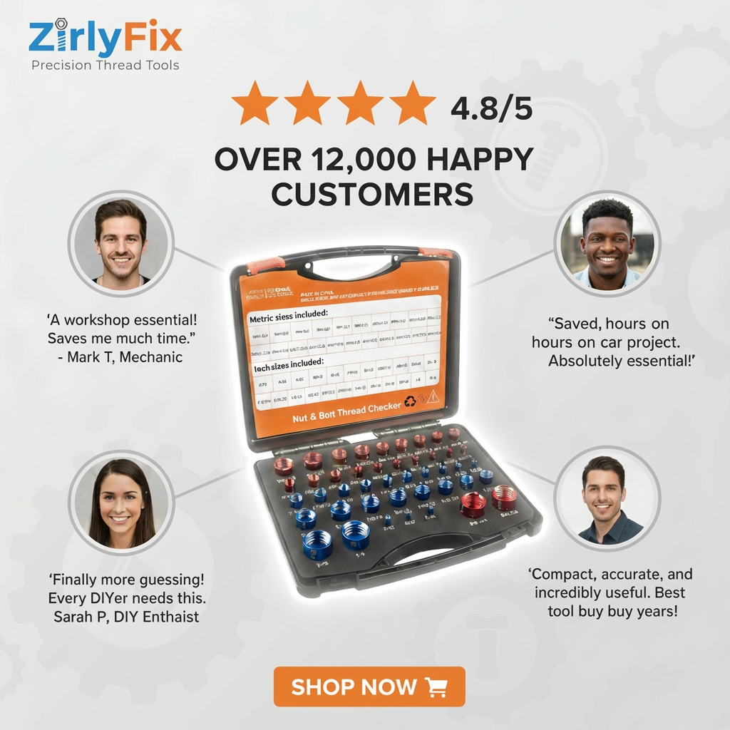 ZirlyFix Pro Nut and Bolt Thread Checker